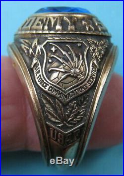 10K Gold Class Ring U. S. Air Force Communications Service NCO Academy Sz. 11.25