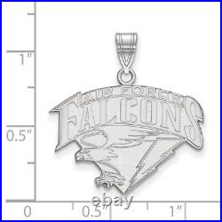 10K White Gold United States Air Force Academy Large Pendant by LogoArt 1W017USA