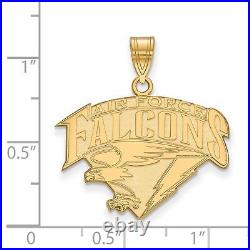 10k Yellow Gold United States Air Force Academy Falcons Mascot Name Pendant