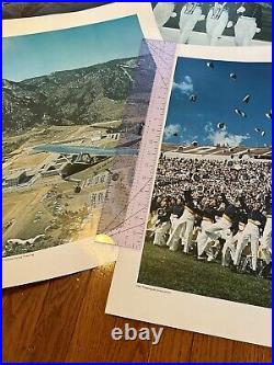 12 Vintage 1969 US Air Force Lithograph Posters USAF Academy Rare Lg Collection