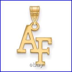 14K Gold LogoArt United States Air Force Academy A-F Small Pendant