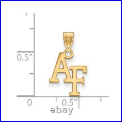 14K Gold LogoArt United States Air Force Academy A-F Small Pendant