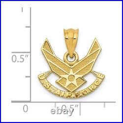 14K Yellow Gold U. S. AIR FORCE Pendant for Womens 1.33g L-17mm W-16mm