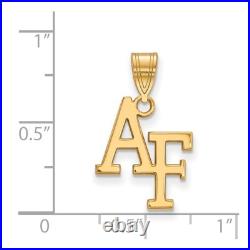 14k Gold LogoArt United States Air Force Academy A-F Medium Pendant