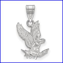 14k White Gold LogoArt United States Air Force Academy Falcon Med Pendant