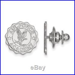14k White Gold United States Air Force Academy Crest Lapel Pin 4W024USA