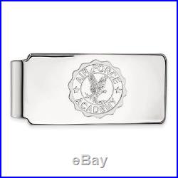 14k White Gold United States Air Force Academy Money Clip Crest 4W026USA