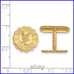 14k Yellow Gold United States Air Force Academy Crest Cuff Links