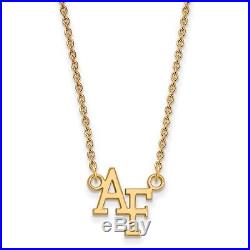 14k Yellow Gold United States Air Force Academy Small Pendant withNecklace 4Y011US