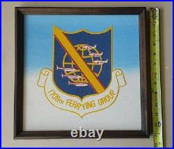 1708th Ferrying Grouo Saber USAF Air Force 13 painted sand plaque framed