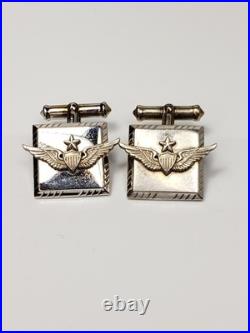 17g Sterling Silver United States Air Force Cuff Links Cufflinks