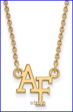 18 10K Yellow Gold United States Air Force Academy Small LogoArt Necklace