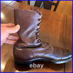 1940's 1950's World War Two WWII Korea Army Air Force Paratrooper Jump Boots 9.5