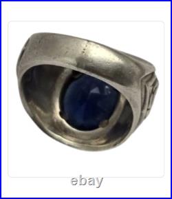 1940s UNITED STATES AIR FORCE PILOT'S RING STERLING SILVER Sz8.75