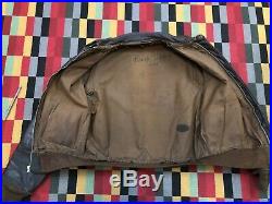 1940s WWII A-2 Horsehide Leather Flight Jacket Bronco MFG Corp. USAAF AIR FORCE