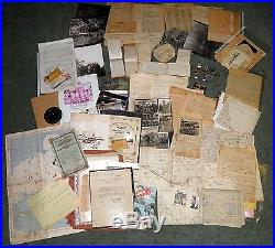 1944 Superb 8th ARMY AIR FORCE Lot Pilot Selwyn Flowers, logs, maps, documents +