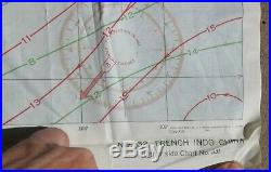 1944 US Army AIR FORCE Pilot SILK Evasion map French Indo China Central China