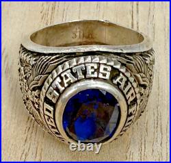 1947 UNITED STATES AIR FORCE RING STERLING SILVER Sz 9.25 21.3 Grams