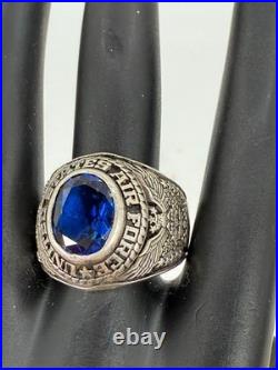 1947 UNITED STATES AIR FORCE RING STERLING SILVER Sz 9.25 21.3 Grams