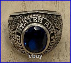 1947 UNITED STATES AIR FORCE RING STERLING SILVER Sz 9.25 21.3 Grams