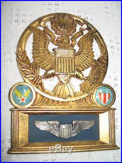 1947 US Air Force USAF ArmyCommemorative Original Plaque 24 karat gold plated