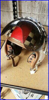 1950's 1960's U. S. Air Force Pilot's Flight Helmet with Wired Earphone
