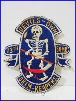 1950's Japanese Made USAF 13th Bomb Squadron Patch, Grim Reapers, A-26, B-57