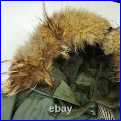 1950's USAF N-2B Flight Jacket Parka, With Squadron Patch / Name Tag, Size Small