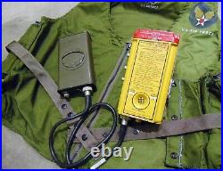 1950's USAF Pilot's E-1 Radio Vest And URC-4 Survival Radio WithBattery & Cord