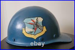 1950s 1960s USAF Air Force SAC Helmet Hard Hat 556th Missile Squadron SMS Named