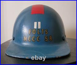 1950s 1960s USAF Air Force SAC Helmet Hard Hat 556th Missile Squadron SMS Named