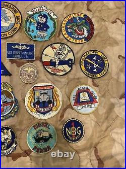 1950s Vietnam Era US Navy & Air Force Patch Lot Squadron, Submarine, Seabee