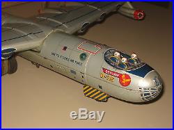 1950s YONEZAWA JAPAN B-36 CONVAIR TIN LITHO FRICTION USAF BOMBER AIRPLANE-NICE