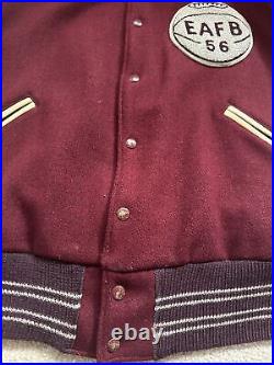 1956 edwards air force base letterman jacket Leather Sleeves Mens Size 40 Rare