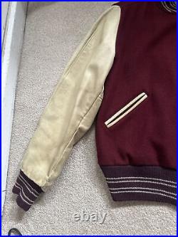 1956 edwards air force base letterman jacket Leather Sleeves Mens Size 40 Rare