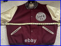 1956 edwards air force base letterman jacket Leather Sleeves Mens Size 40 Rare