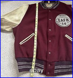 1956 edwards air force base letterman jacket Leather Sleeves Mens Size 40 Rare