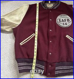 1956 edwards air force base letterman jacket Leather Sleeves Mens Size 40 Rare