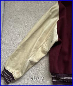 1956 edwards air force base letterman jacket Leather Sleeves Mens Size 40 Rare