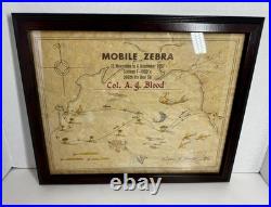 1957 USAF Operation Mobile Zebra Map 386th F-100 Squadron Cold War Rarity