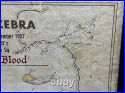 1957 USAF Operation Mobile Zebra Map 386th F-100 Squadron Cold War Rarity