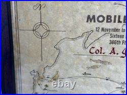 1957 USAF Operation Mobile Zebra Map 386th F-100 Squadron Cold War Rarity