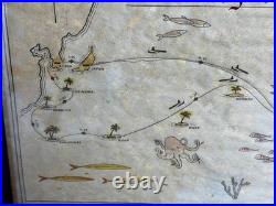 1957 USAF Operation Mobile Zebra Map 386th F-100 Squadron Cold War Rarity