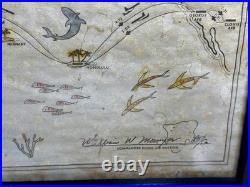 1957 USAF Operation Mobile Zebra Map 386th F-100 Squadron Cold War Rarity