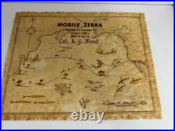 1957 USAF Operation Mobile Zebra Map 386th F-100 Squadron Cold War Rarity