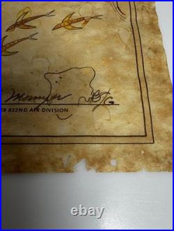 1957 USAF Operation Mobile Zebra Map 386th F-100 Squadron Cold War Rarity