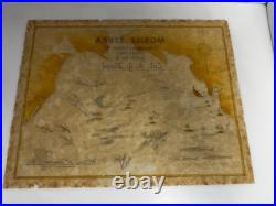 1957 USAF Operation Mobile Zebra Map 386th F-100 Squadron Cold War Rarity