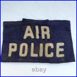 1958-66 USAF Air Police Squadron 6314th Force Handcuffs Club Arm Band Whistle