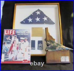 1959 Us Air Force Academy 1st Grad Class Flag Shoulder Boards Awards Et Lt. Col