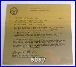 1959 Us Air Force Academy 1st Grad Class Flag Shoulder Boards Awards Et Lt. Col